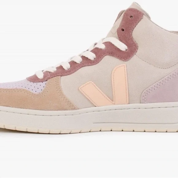 COPY - V-15 Suede Multico Peach High-Top Trainers US 7 EU 38 NWB VEJA - Picture 3 of 8